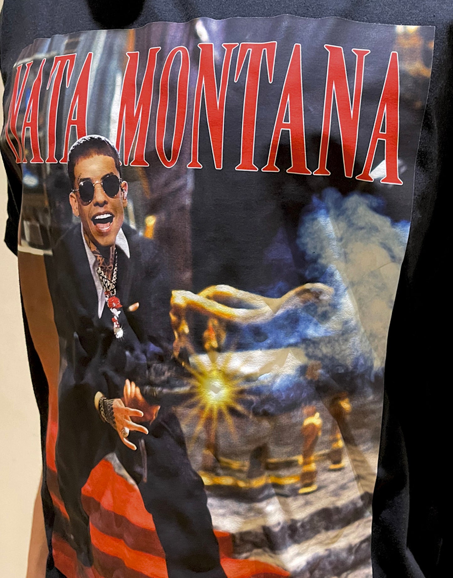 Playera negra Nata Montana Scarface
