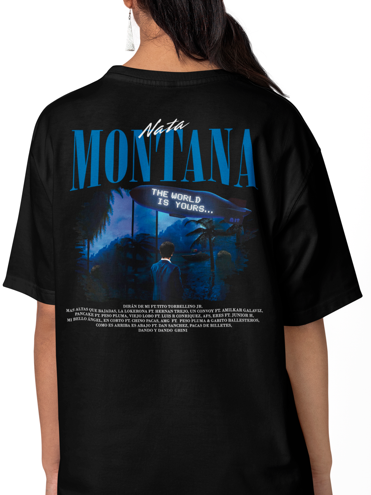 Playera negra Nata Montana unisex
