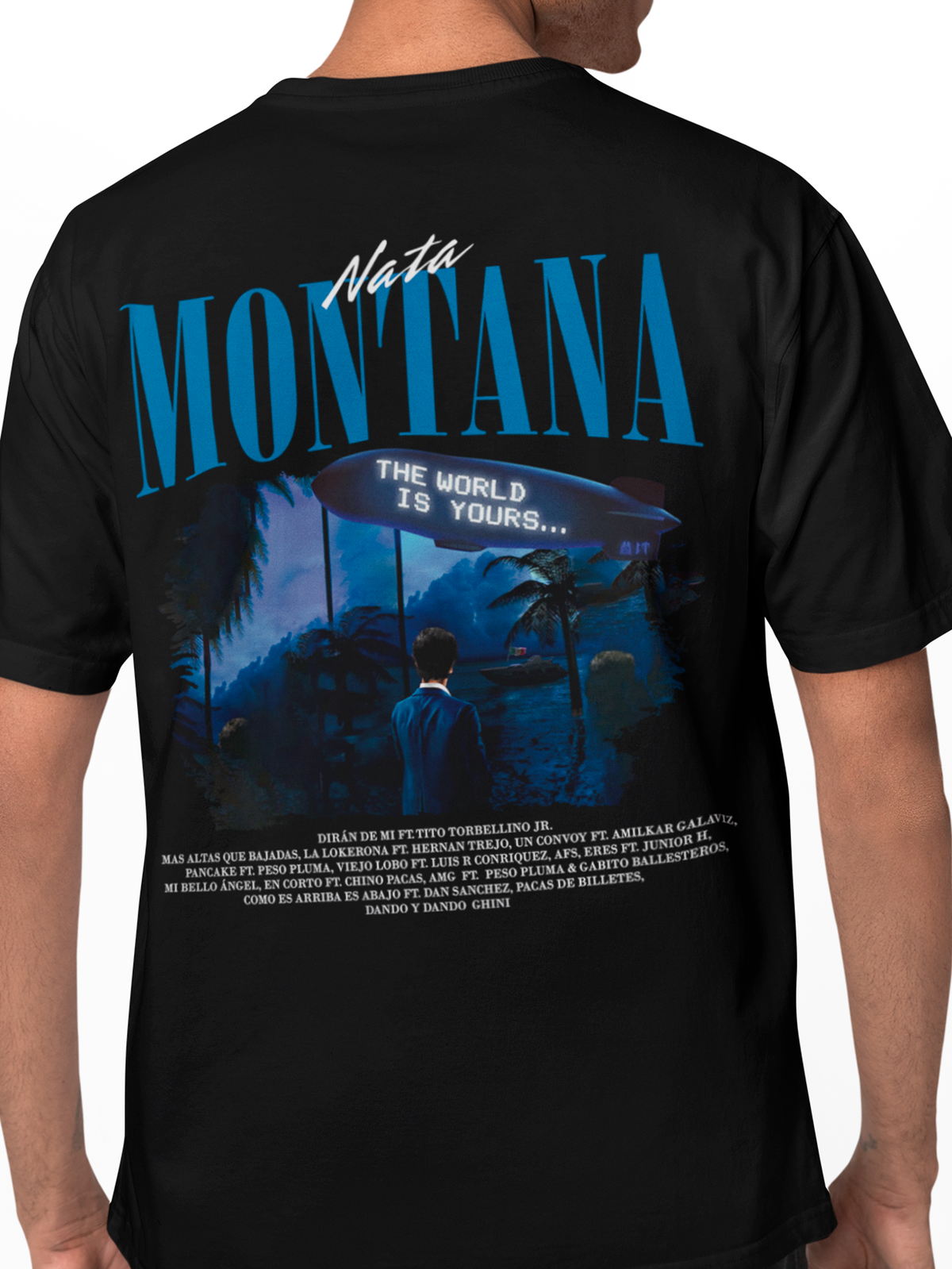Playera negra Nata Montana unisex