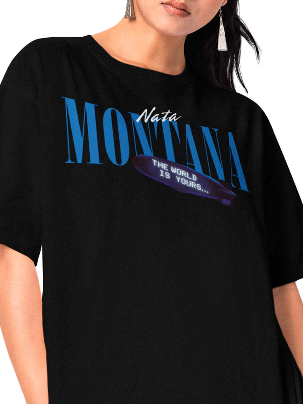 Playera negra Nata Montana unisex