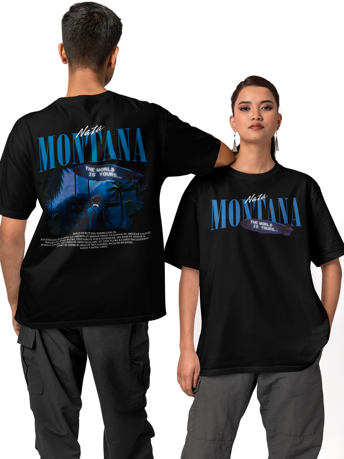 Playera negra Nata Montana unisex