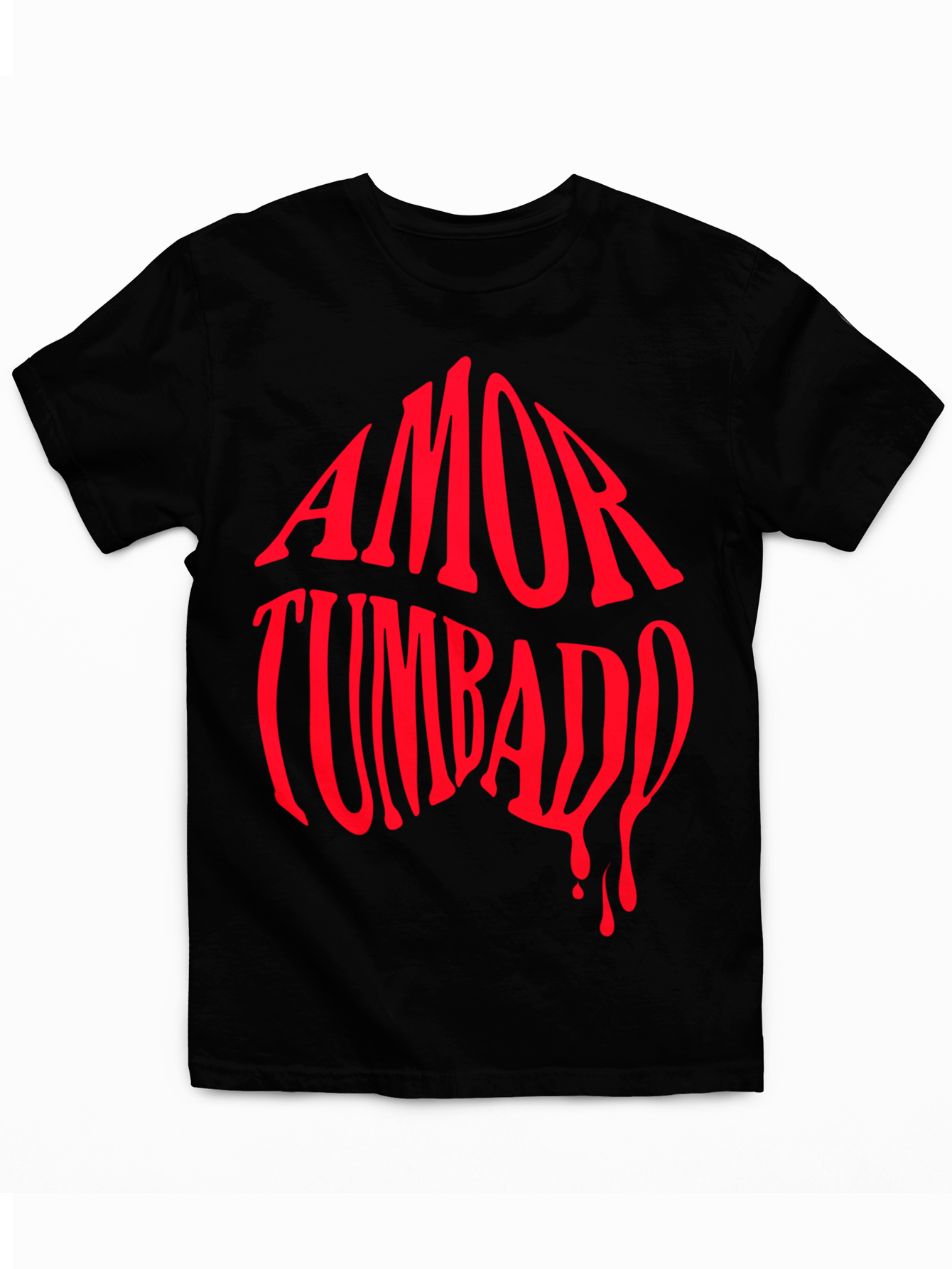 Playera color negro Amor Tumbado