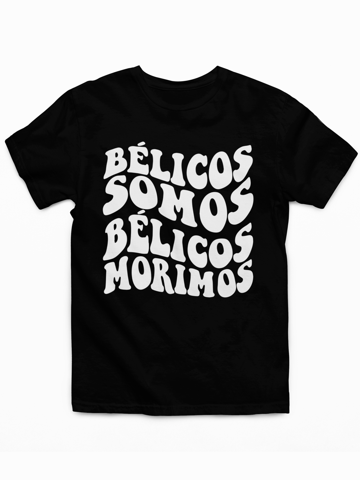 Camiseta Bélicos somos, bélicos morimos