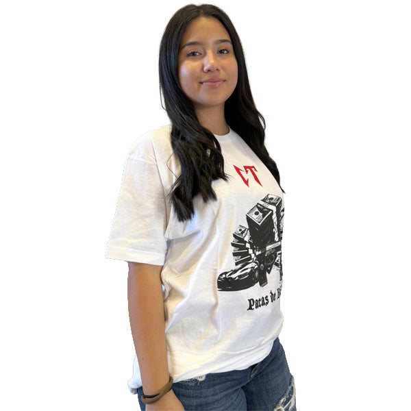 Playera color blanco Pacas de Billetes unisex